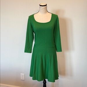 Copper Key Women’s Green Fit & Flare Dress, Size Large, EUC